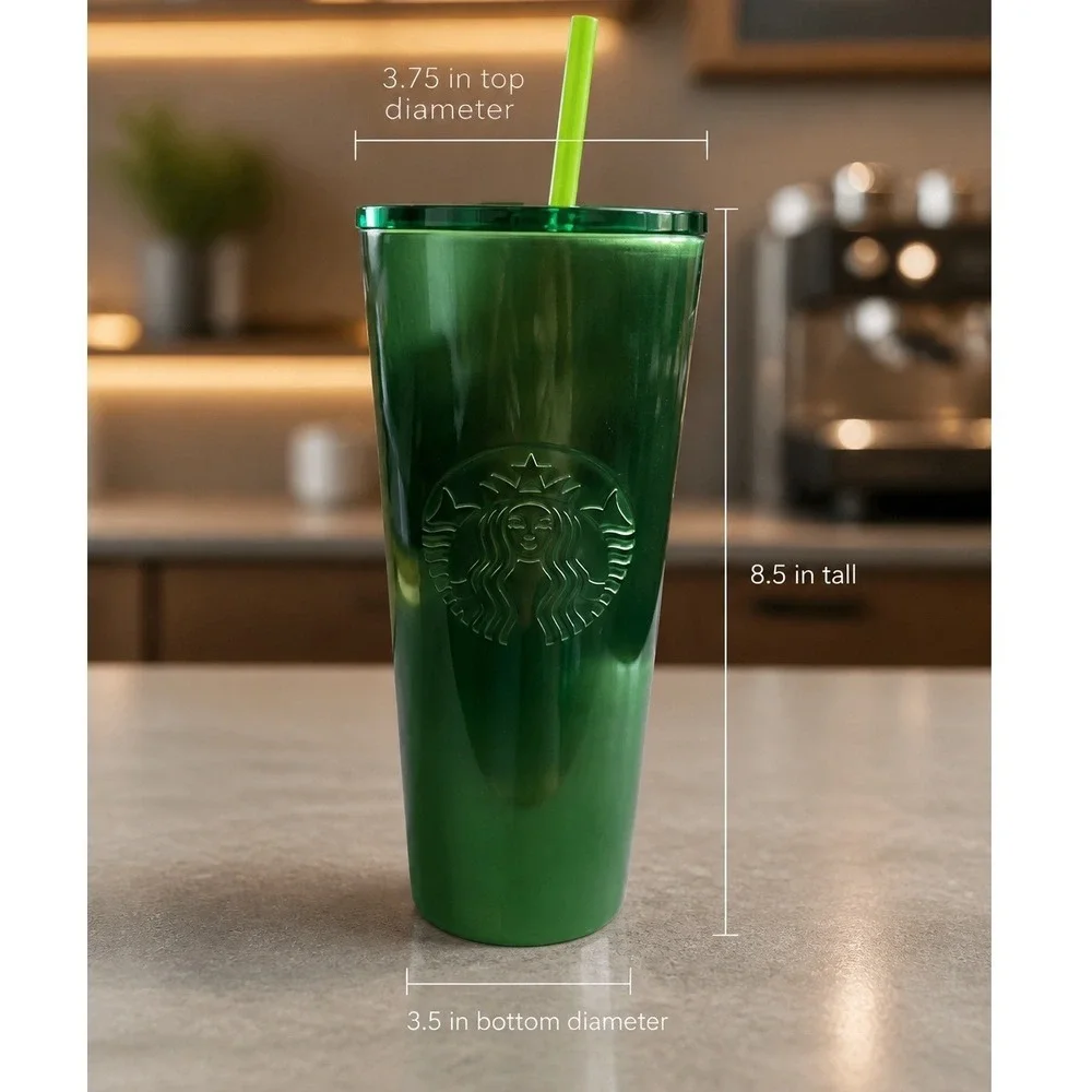 Starbucks 24oz Venti Limited Edition Emerald Green Stainless Steel Tumbler 2023‎